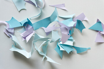 cut and crumpled paper