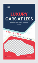 Luxury Car rental promotion Instagram story and feed