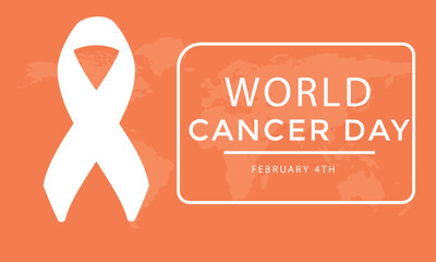 Vector world cancer day February 4th background.