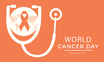 Vector world cancer day February 4th background, vector world cancer day background.