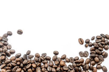 Coffee beans with isolated on white background