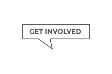 Get involved  button web banner templates. Vector Illustration
