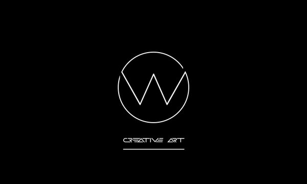 WO, OW, W, O abstract letters logo monogram