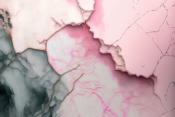 Pink and greey abstract background. Texture. Generative AI.