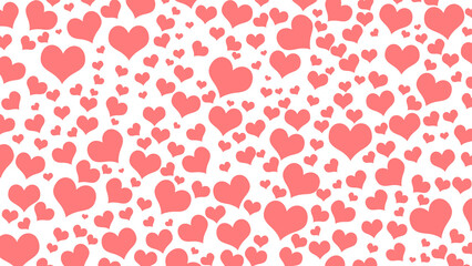 seamless pattern with hearts pink