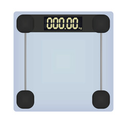 Digital weight scale. vector illustration