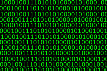 Binary computer program code, a vector illustration of randomly arranged zeros and ones that make up a programming language