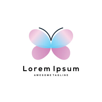 Butterfly logo design color