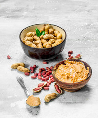Peanut butter in the bowl .
