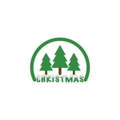 Tree christmas logo design color