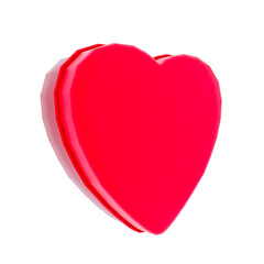 3D Heart Shaped Boxes Render Valentine's elements PNG