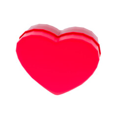 3D Heart Shaped Boxes Render Valentine's elements PNG