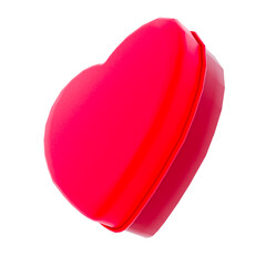 3D Heart Shaped Boxes Render Valentine's elements PNG