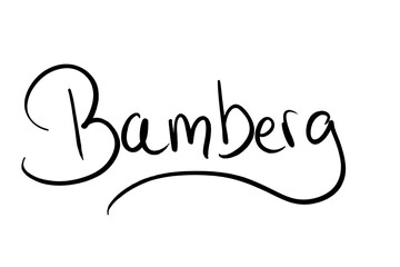 Bamberg Handwritten black on white 