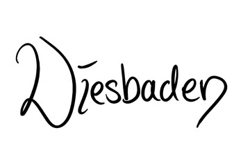 Wiesbaden Handwritten black on white 