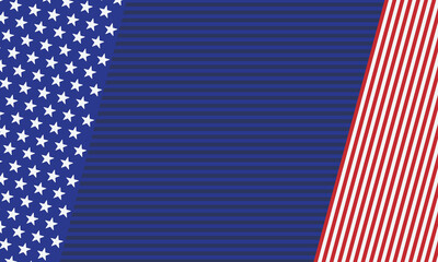 Fototapeta premium blue and red frame with a usa flag pattern 