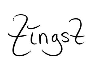 Zingst Handwritten black on white 