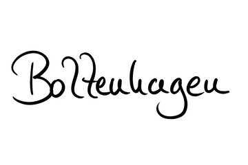 Boltenhagen, Handwritten black on white 
