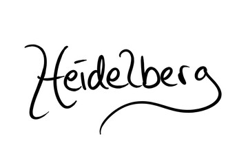 Heidelberg Handwritten black on white 