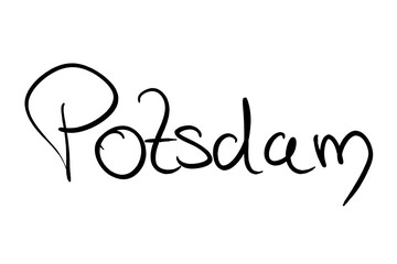 Potsdam Handwritten black on white 