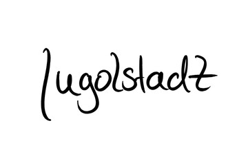Ingolstadt Handwritten black on white 