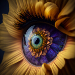 Iris-Colored Flower (v2) (Ai Generated)
