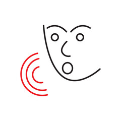 face talk illustration icon