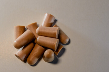 Close up of Foam Earplugs in a Small Pile