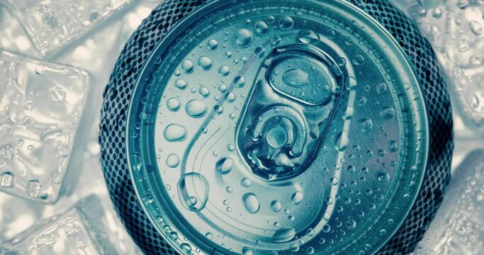 Aluminum Soda Tin Can Lid Cover of soft drink on ice goes around the circle.