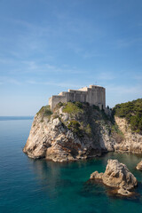 Fototapeta na wymiar Majestic fort Lovrijenac, captured on a beautiful sunny day, Dubrovnik, Croatia, Europe.