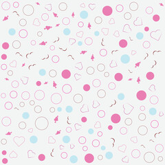 Romantic different vector seamless patterns, Valentine hearts seamless pattern set, Decorative wallpaper