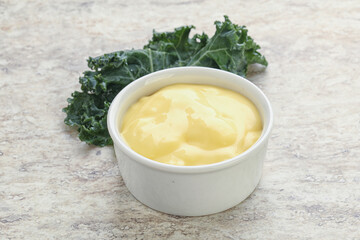 Cheese sauce in the bowl