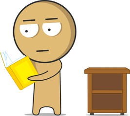 Student reading a book
