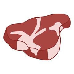 beef steak hand drawn