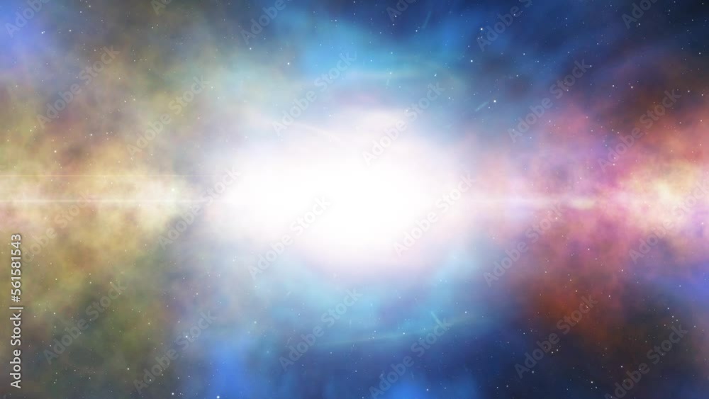 Canvas Prints shine cosmic light with stars and nebula light seamless looping animation.