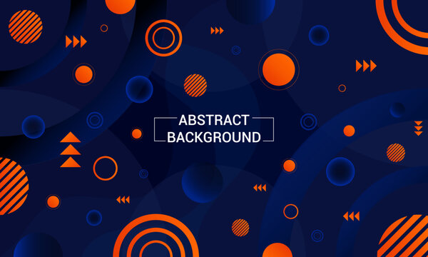 Gradient geometric background with colorful shapes.Dynamic textured geometric element design with rings decoration.
