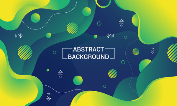 Abstract background dynamic shape decoration.Modern green color gradient light vector illustration.