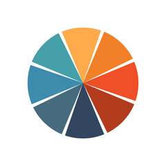 Fototapeta premium Infographic Pie chart template 8 positions