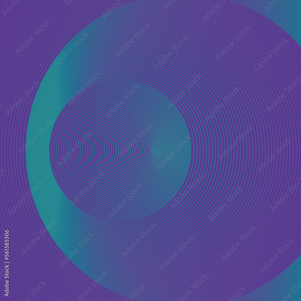 Aufkleber Pattern of lines representing a three-dimensional geometric object in the shape of a circle. 3d rendering illustration