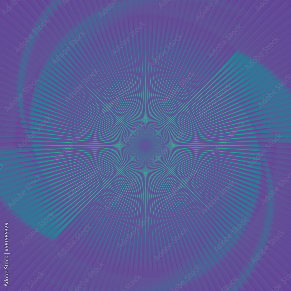 Leinwandbilder radial pattern of neon colored lines. digital 3d rendering illustration background