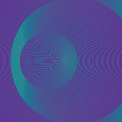 Pattern of lines representing a three-dimensional geometric object in the shape of a circle. 3d rendering illustration