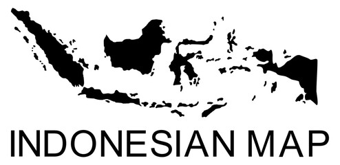 Indonesia Map for App, Art Illustration, Website, Pictogram, Infographic or Graphic Design Element. Format PNG