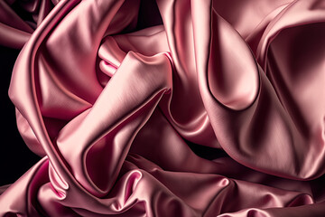 Fototapeta premium Abstract pink fabric background, velvet fabric for blinds or drapes, fashion texture, and surface concept for luxury interior design brand. Generative AI