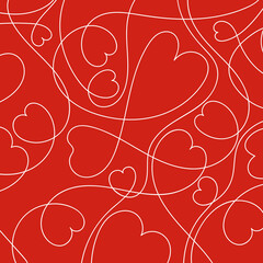 Muster Herzen, rot, Vektorgrafik, Valentinstag