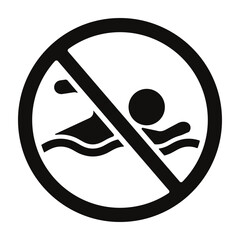 No swimming vector sign
