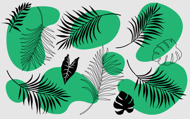 plants pattern, leaves pattern, icon pattern, plant icons, nature icons, wallpaper, colorful, abstract, tropical, natural, leaves, plants