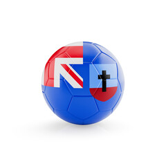 3D football soccer ball with Montserrat national team flag isolated on white background - 3D Rendering