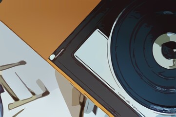 turntable playing vinyl record 