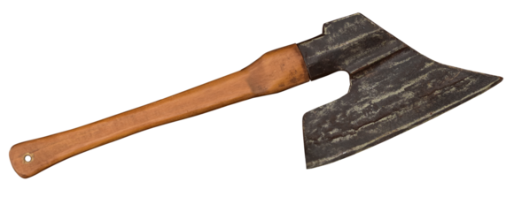 medieval axe isolated