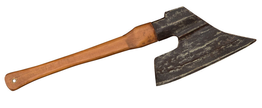medieval axe isolated